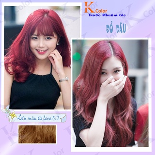 Thuốc nhuộm tóc màu ĐỎ DÂU TẰM – STRAWBERRY không tẩy sử dụng tại nhà nhiều thảo dược giá rẻ Kcolor