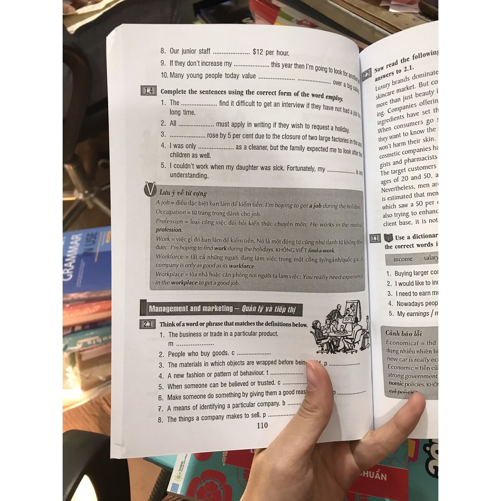 Sách - Từ vựng luyện thi IELTS, vocabulary for ielts with anwers ( Quét mã QR để nghe )