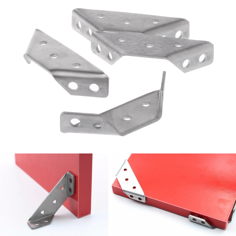 Bộ 4 giá đỡ góc vuông bằng thép không gỉ