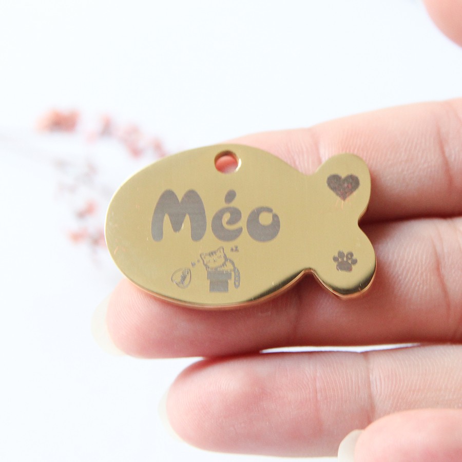 Pet Tag Thẻ Tên Cho Chó Mèo Inox Khắc Laser Bền Đẹp (Nhiều Mẫu Lựa Chọn)