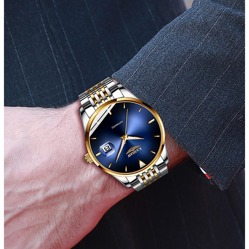 Đồng hồ nam chính hãng KASSAW K867-2 Kính sapphire ,chống xước,Chống nước ,BH 24 tháng,Máy cơ (Automatic) ,dây kim loại