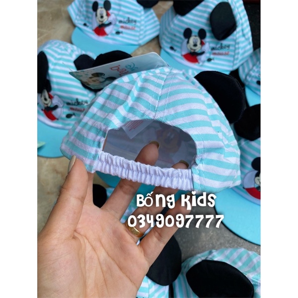 Mũ Bé Trai Mickey Kẻ Xanh Trời DN