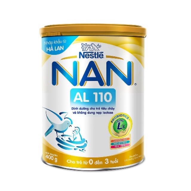 Sữa Nan all 110 400g dành cho trẻ bị tiêu chảy (Thanh lý date T8/2021)