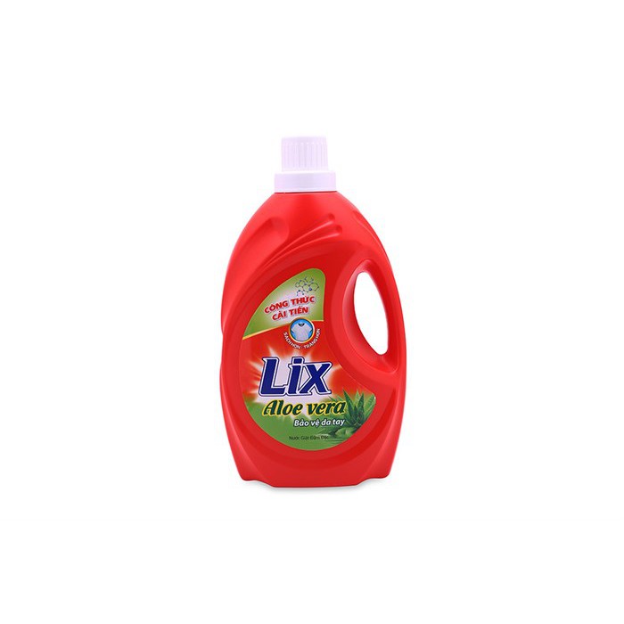 Nước giặt Lix Aloe Vera Bảo vệ da tay can 3kg6