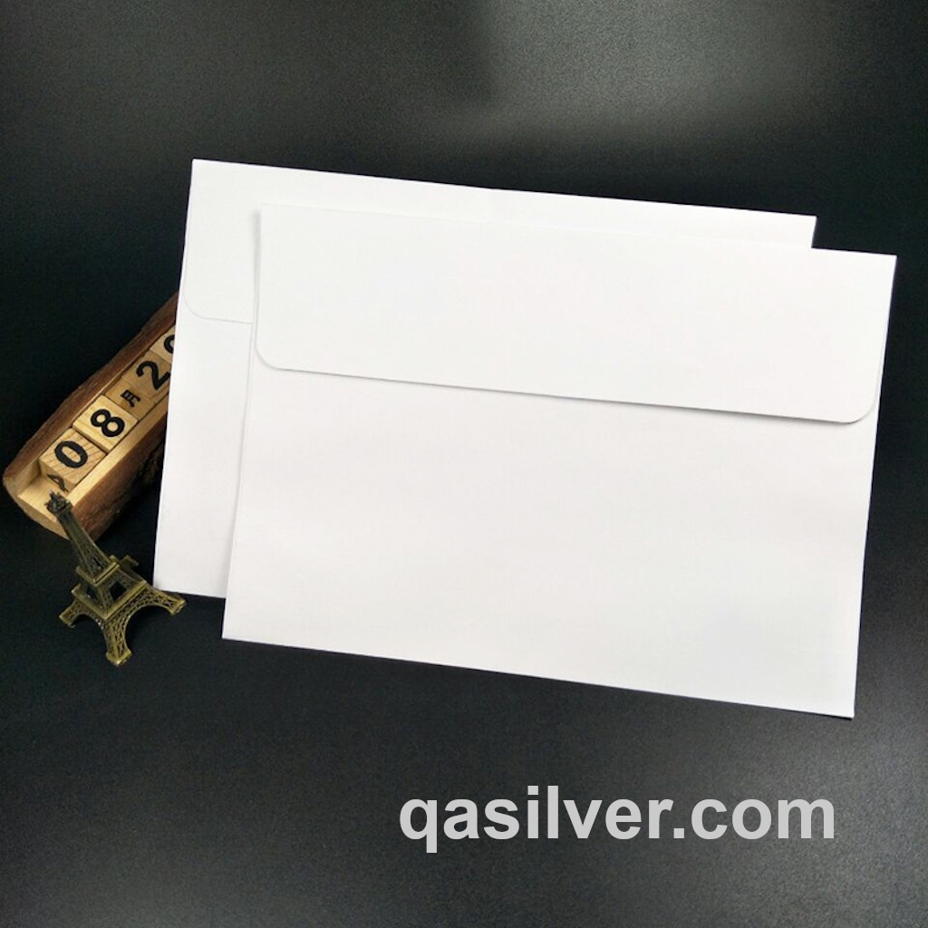 Phong bì trắng nhỏ mini đựng thiệp bao thư chữ nhật 9 x 13.4 cm QACCESSORIES AC201202