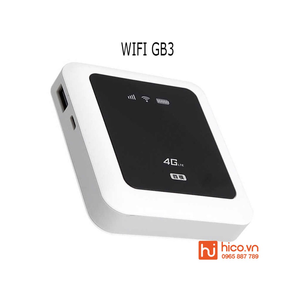 BỘ PHÁT WIFI TỪ SIM 3G 4G LTE SMART WIFI GB3 150MB PIN 5200MAH DÙNG 18IỜ KIÊM SẠC DỰ PHÒNG