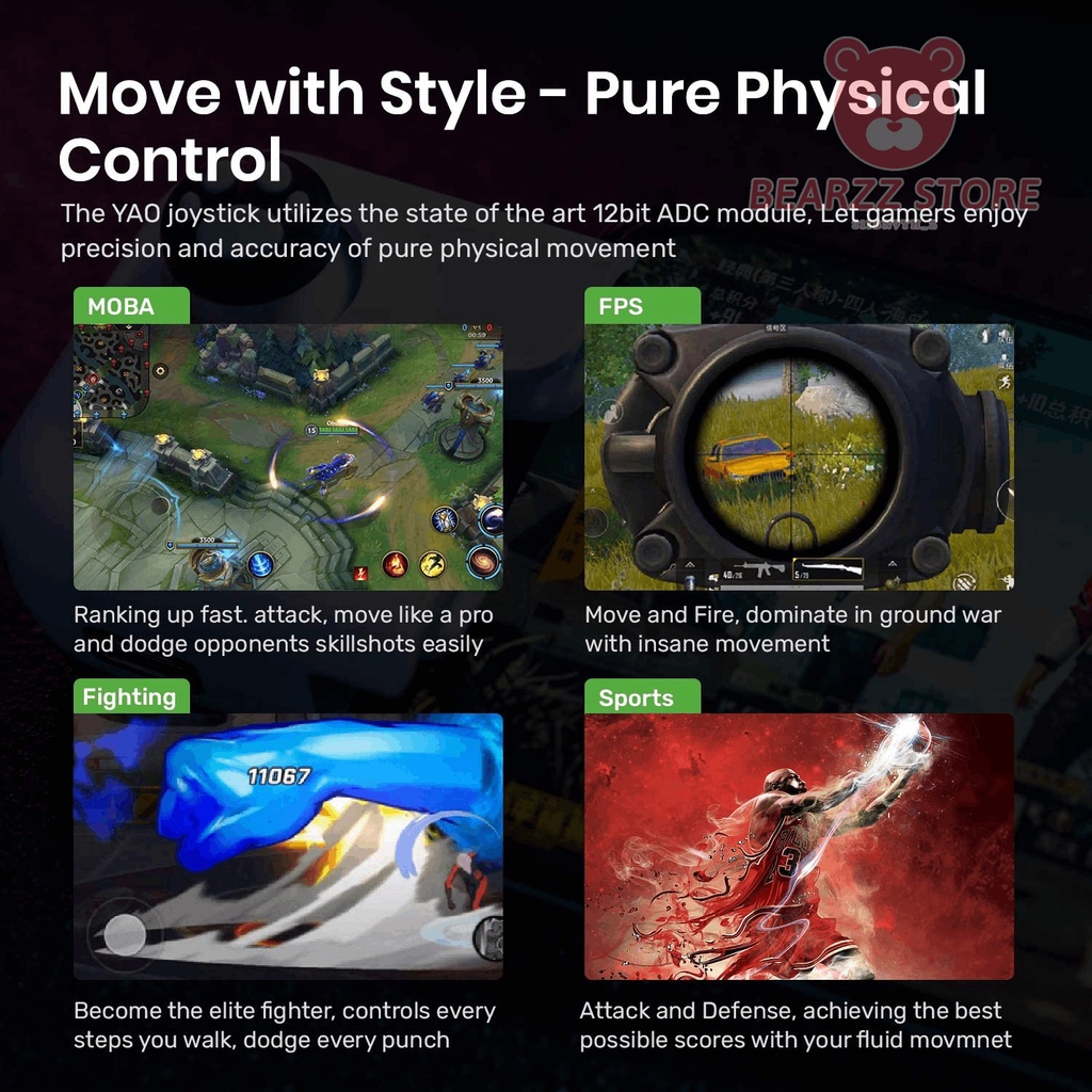 Tay Cầm Chơi Game Liên Quân PUBG - Cần Điều Khiển Chơi Game Di Động IFYOO Yao Chính Hãng