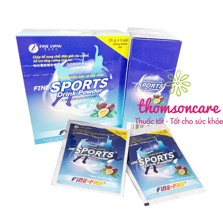 Gói bù nước sau khi chơi thể thao - Fine Sports Drink - công nghệ Nhật Bản - Hộp 5 gói | Thế Giới Skin Care