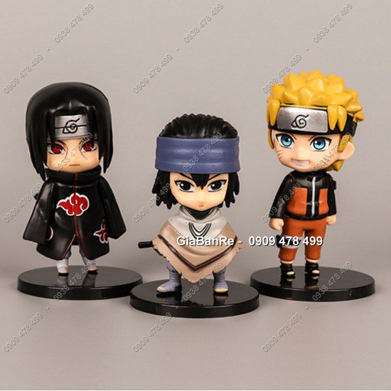 BỘ MÔ HÌNH 6 NHÂN VẬT NARUTO DẠNG CHIPI - 7945