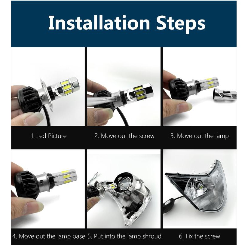 Đèn Pha Led M02E Siêu Sáng Gắn Xe Máy Ô tô