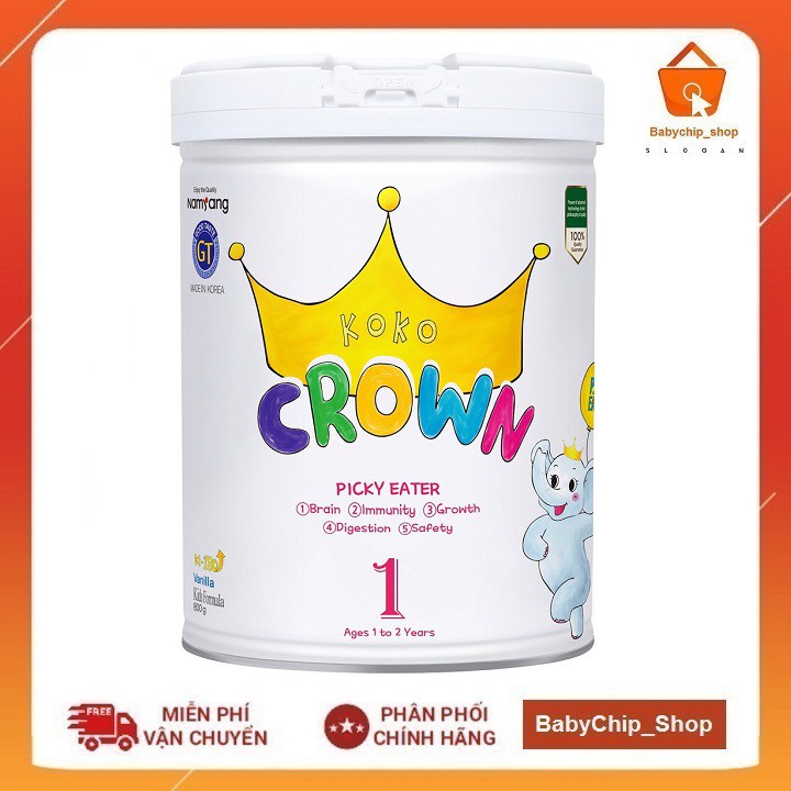 Sữa koko Crown Số 1 800g ( Dành cho trẻ biếng ăn, Nhẹ cân )