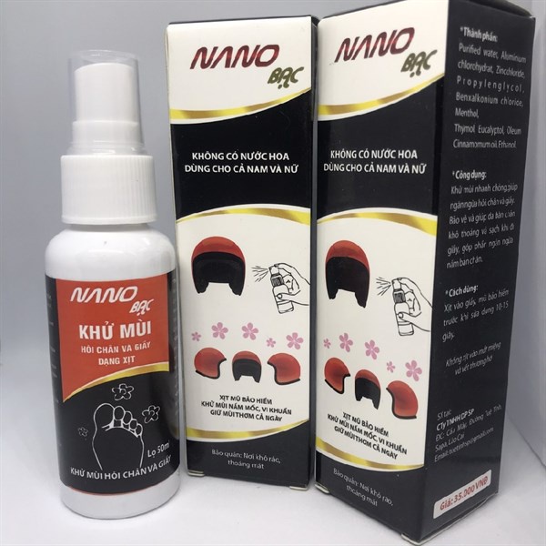 Chai xịt khử mùi giày Nano
