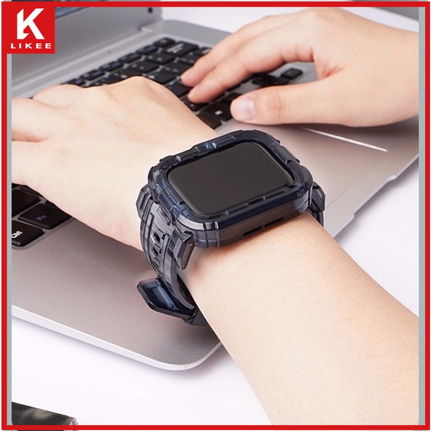 Ốp Bảo Vệ Đồng Hồ Thông Minh 2 Trong 1 2 Trong 1 Cho iWatch 45mm 44mm 42mm 41mm 40mm 38mm