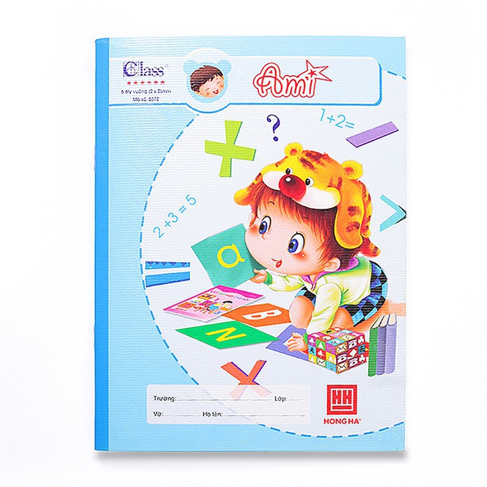 Vở 5 ô ly 96 trang Class Ami 0372 giấy dày Hồng Hà .