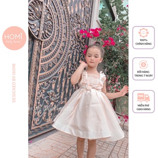 Đầm công chúa HOMI BABY HOUSE váy công chúa Sunflower hồng cho bé gái dự tiệc dạo phố