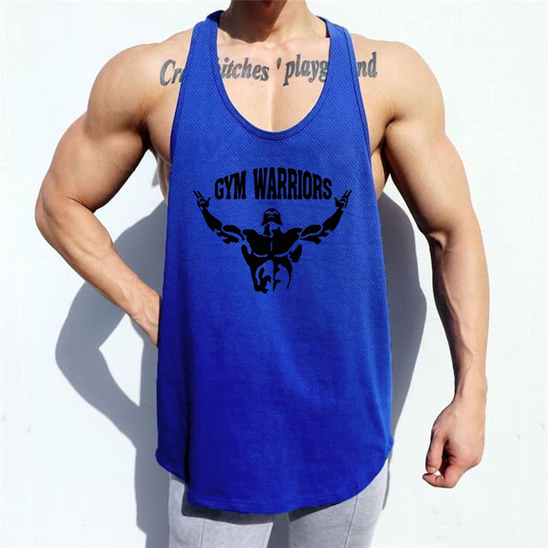 New Workout Men's Mesh Tank Top Muscle Singlets Fashion Sports Undershirt Gym Clothing Bodybuilding Sleeveless Fitness Vest