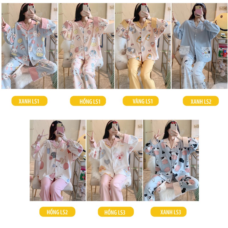 [LOẠI 1 CAO CẤP] Bộ Pijama Dài Tay Nữ Cotton Thu Đông | Đồ Bộ Dài Tay Nữ | BigBuy360 - bigbuy360.vn