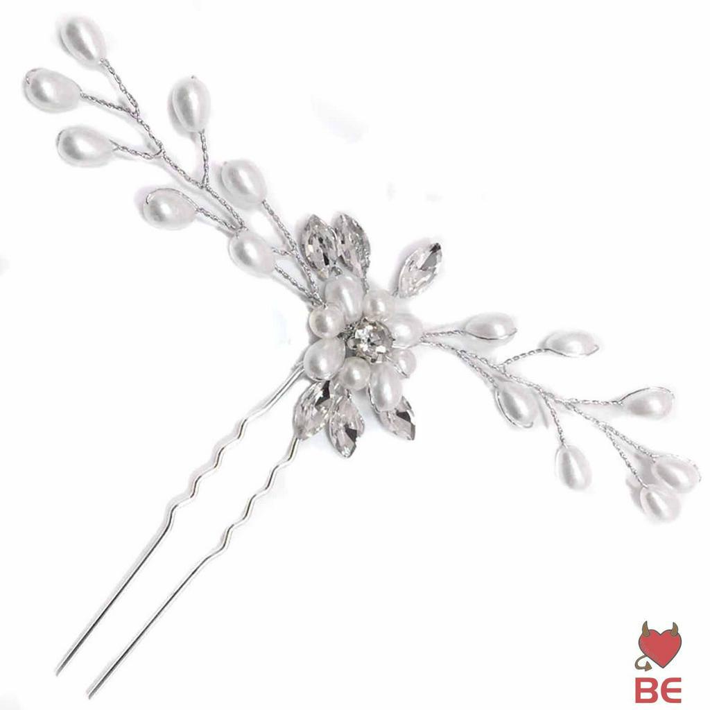 YADORNOS 1 Trâm Cài Tóc Hình Hoa Đính Ngọc Trai Phong Cách Vintage