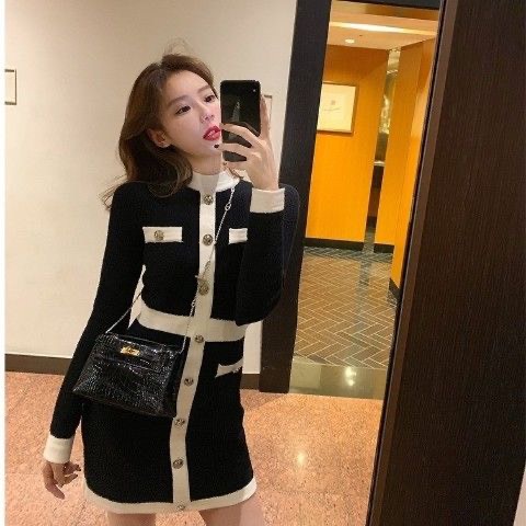 Sét len nữ , Set váy len nữ , Váy liền thân hot trend 2021 hàng Quảng Châu Cao Cấp phong cách trẻ trung năng động . | BigBuy360 - bigbuy360.vn