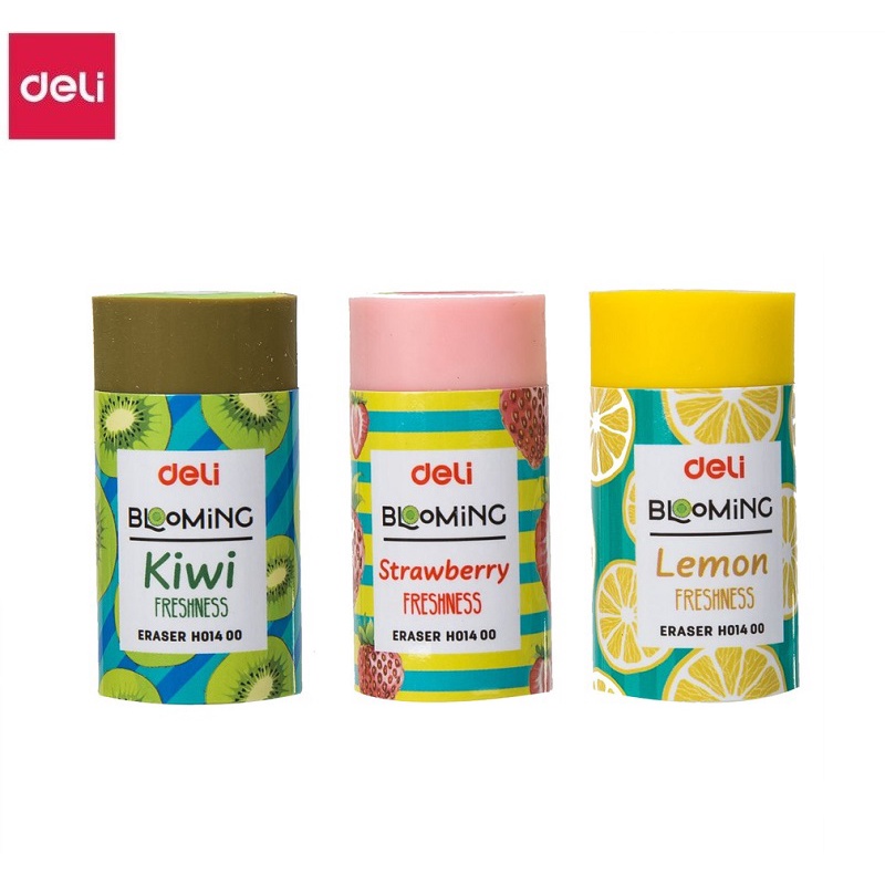 Gôm tẩy hoa quả Deli 01400 Kiwi, Dâu, Chanh