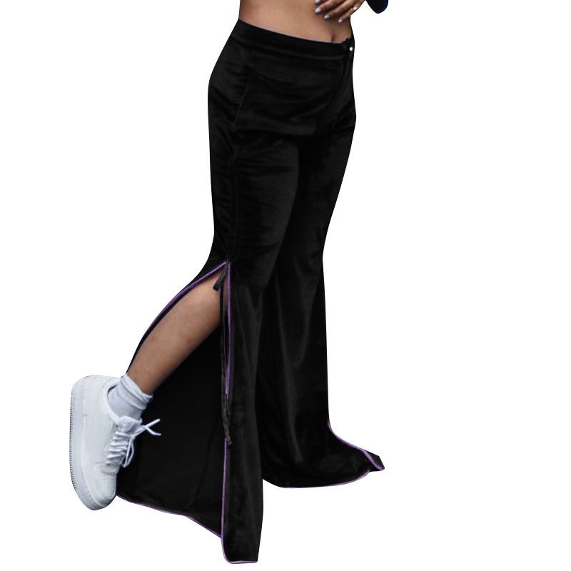 Quần dài INCERUN ống rộng xẻ tà màu trơn thời trang cá tính cho nam