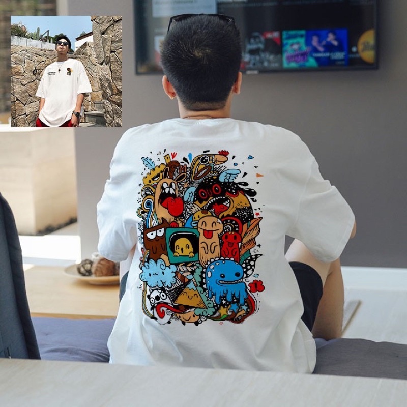 Áo thun nam nữ unisex form rộng DDream tay lỡ Màu Sắc Siêu Đẹp tee phông dáng oversize màu trắng basic