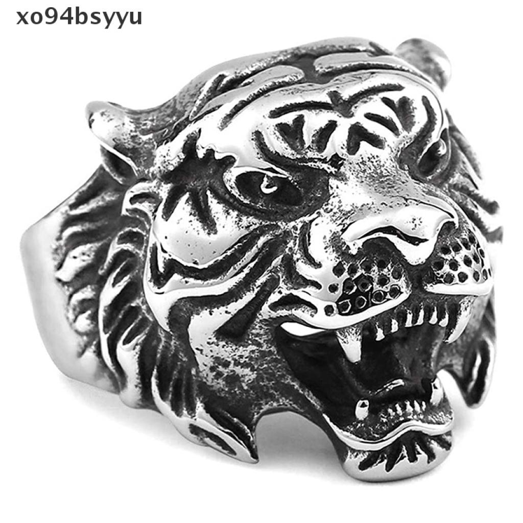 Nhẫn Nam Xo94Bsyu Hình Đầu Hổ Phong Cách Hip Hop Cá Tính Xo94Bsyu