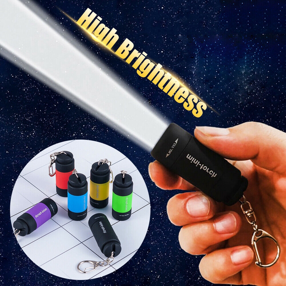 Đèn pin LED USB mini 0.3W dạng móc khóa đa năng tiện dụng
