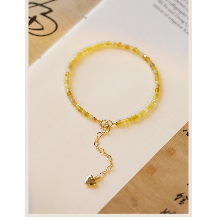 [Hàng Mới Về] Vòng Đeo Tay Đá Opal Vàng Thời Trang