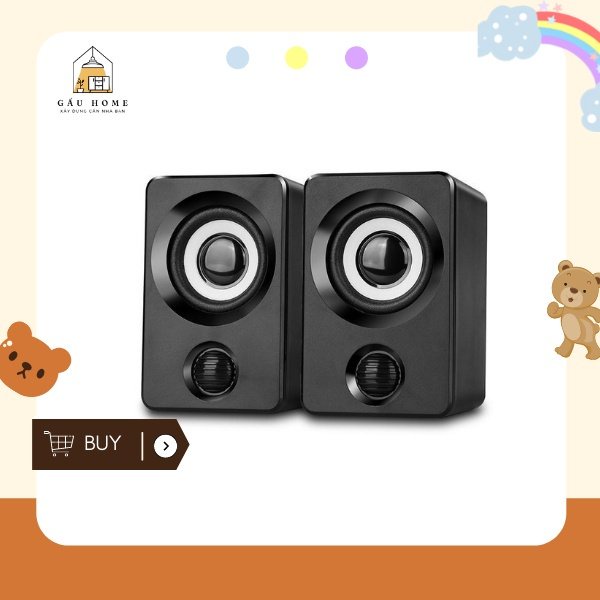Loa Máy Tính Mini - Loa Để Bàn Mini Nhỏ Gọn Âm Thanh Sống Động