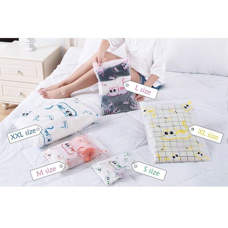 Túi trong suốt hình mèo đựng quần áo du lịch chống thấm nước