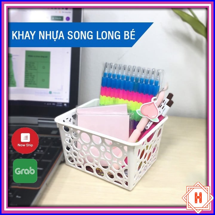 Khay nhựa Hàn Quốc bé Song Long sắp xếp ngăn nắp không gian tiện dụng { H }