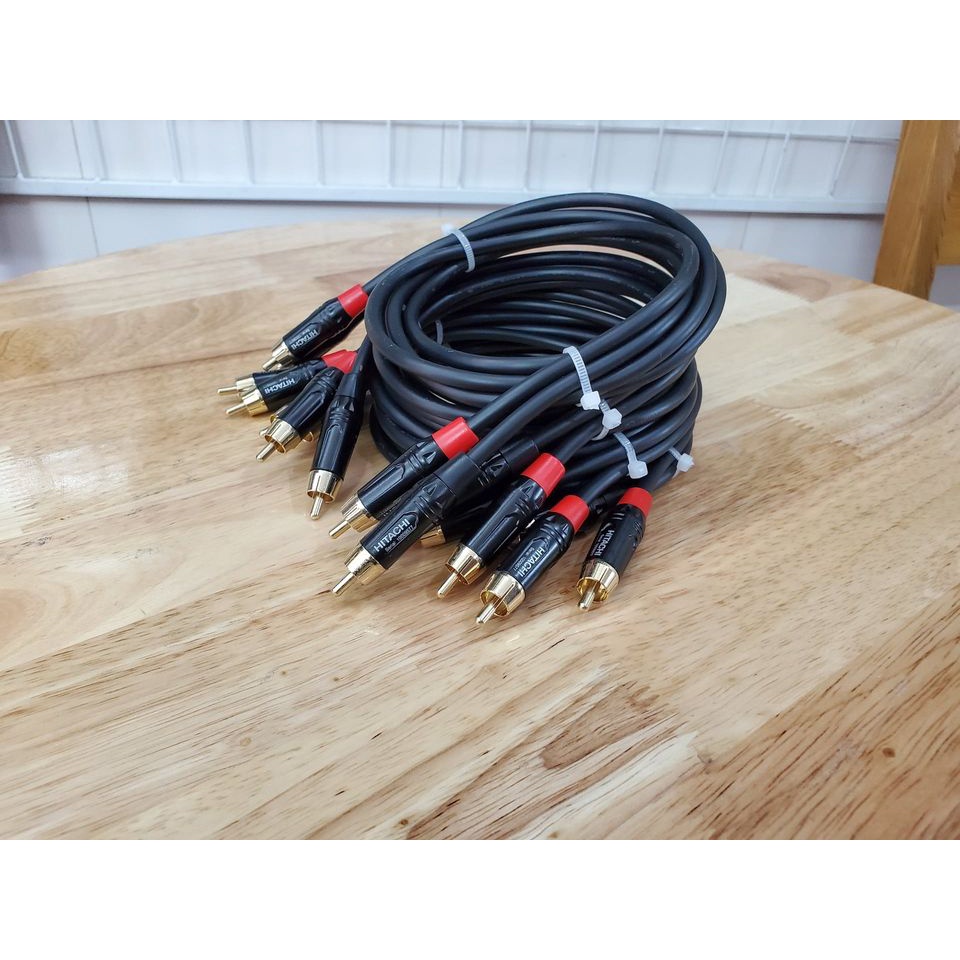 Dây AV Hitachi Nhật Xịn, Cặp Dây Tín Hiệu Âm Thanh 4 Đầu AV