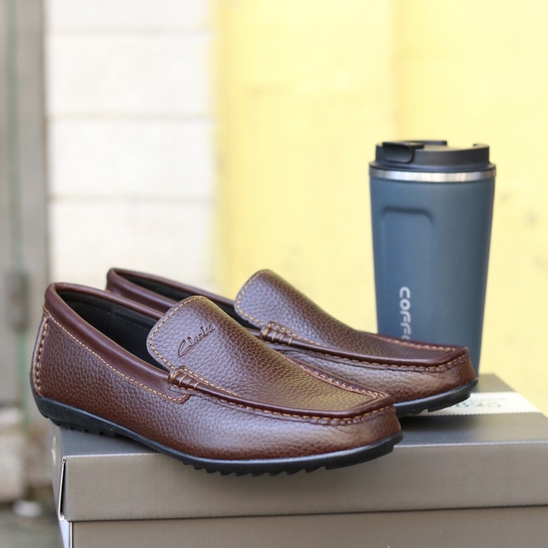 Giày lười CLARKS chính hãng cho nam da bò mềm, nhập khẩu Thái Lan CL02