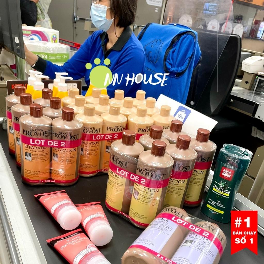 Dầu gội dưỡng tóc Provost Pháp 750ml protein phục hồi tóc hư tổn, shampoo mượt tóc, dầu gội đầu, dầu xả chăm sóc tóc