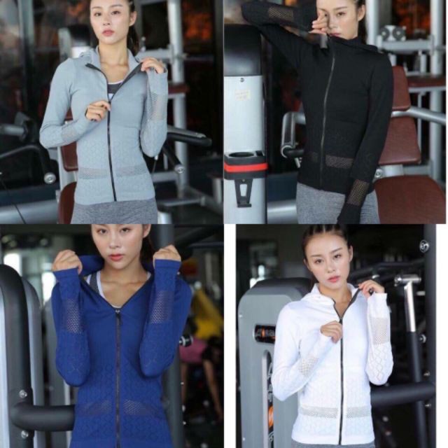 ÁO KHOÁC PHỐI LƯỚI TẬP GYM/YOGA
