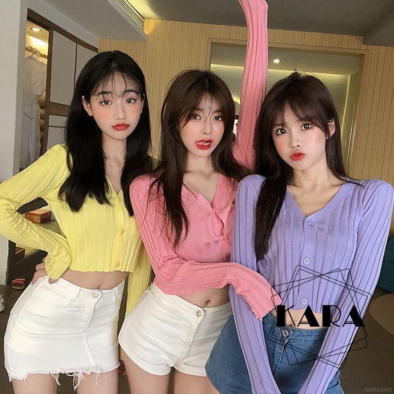  Áo Khoác Cardigan Dệt Kim Tay Dài Cổ Chữ V Chống Nắng | BigBuy360 - bigbuy360.vn