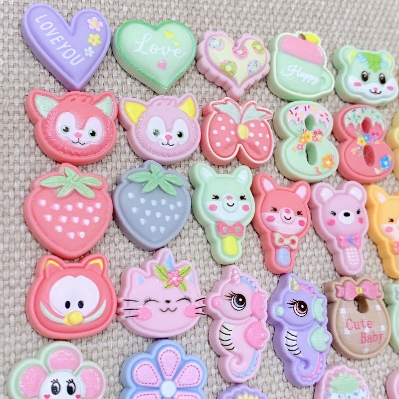 Charm slime/ Dụng Cụ Charm Trang Trí Hình ảnh Sinh động Viền 1 - 01 Cái