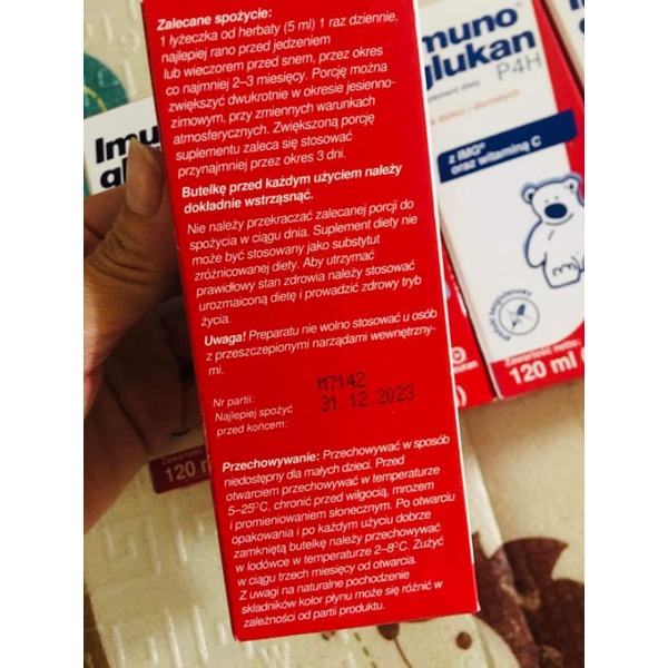 Sản phẩm tăng đề kháng Gấu Kan Imunoglukan cho bé 120ml