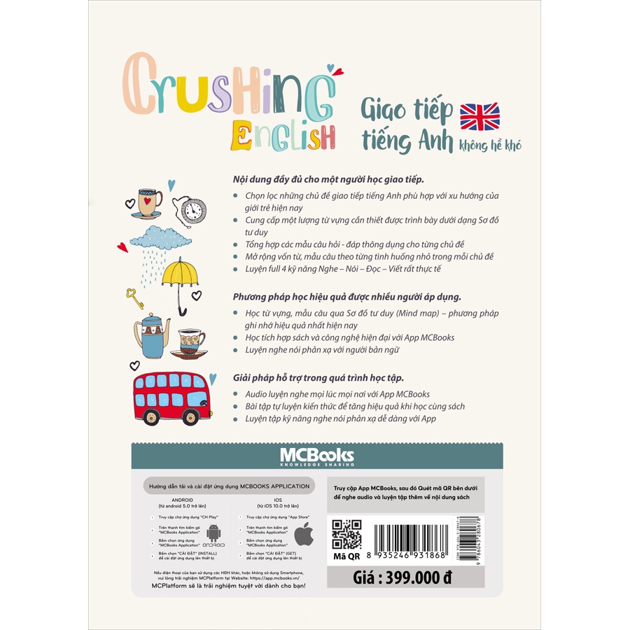 Sách - Bộ 2 cuốn Giao tiếp tiếng Anh không hề khó - Crushing English +  Mind map English 24h - Giao tiếp