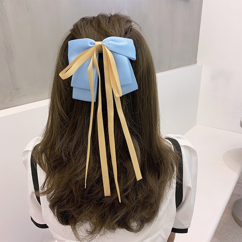 Cặp Tóc Nơ Xinh Bản To Nhiều Màu Xinh Xắn Đáng Yêu Thời Trang Nữ