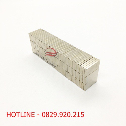 10 viên nam châm hình chữ nhật kích thước dài 20mm rộng 10mm dày 2mm mạ nikel