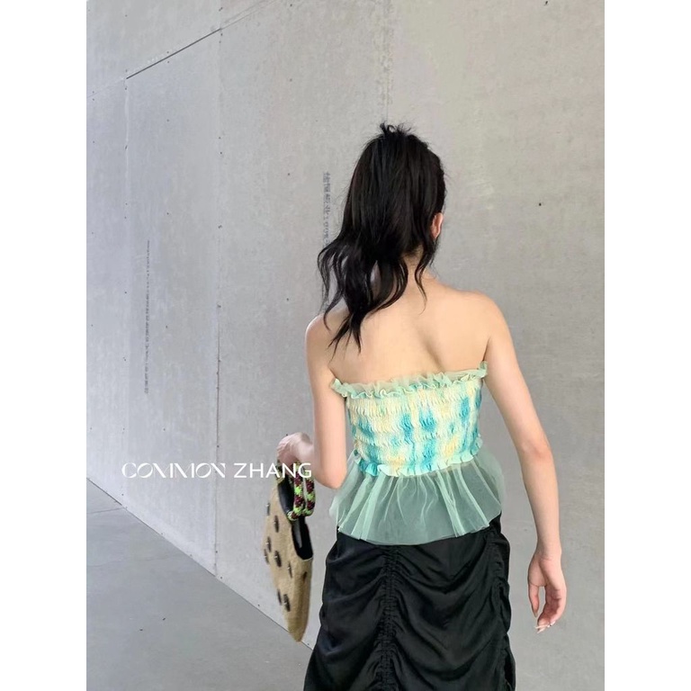 Áo Ống Xếp Ly Dáng Ôm Phong Cách Hàn Quốc Thời Trang Mùa Hè Cho Nữ