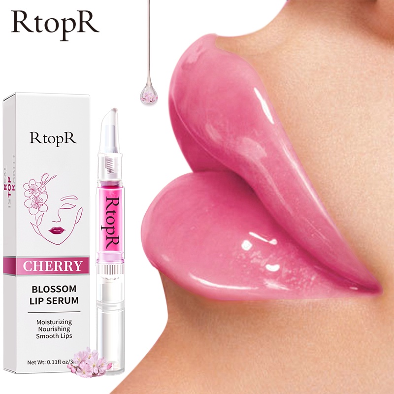 Serum Dưỡng Môi Hoa Anh Đào Rtopr Dưỡng Ẩm Ngăn Ngừa Nứt Nẻ Môi Giảm Khô Môi Lâu Trôi 3ml