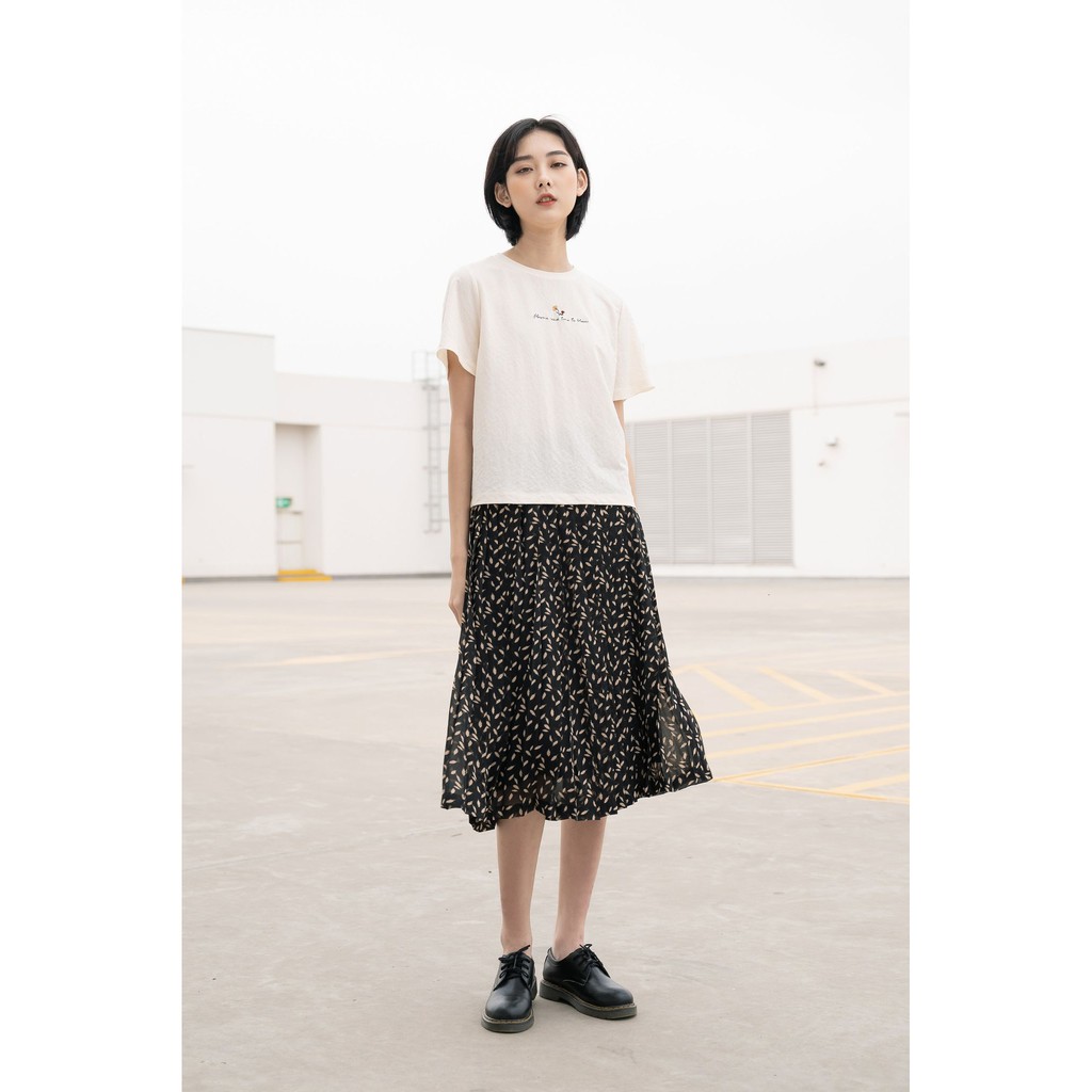 Chân váy xẻ dài cạp bèo nữ MADELEN chất vải chiffon nhiều màu họa tiết | BigBuy360 - bigbuy360.vn