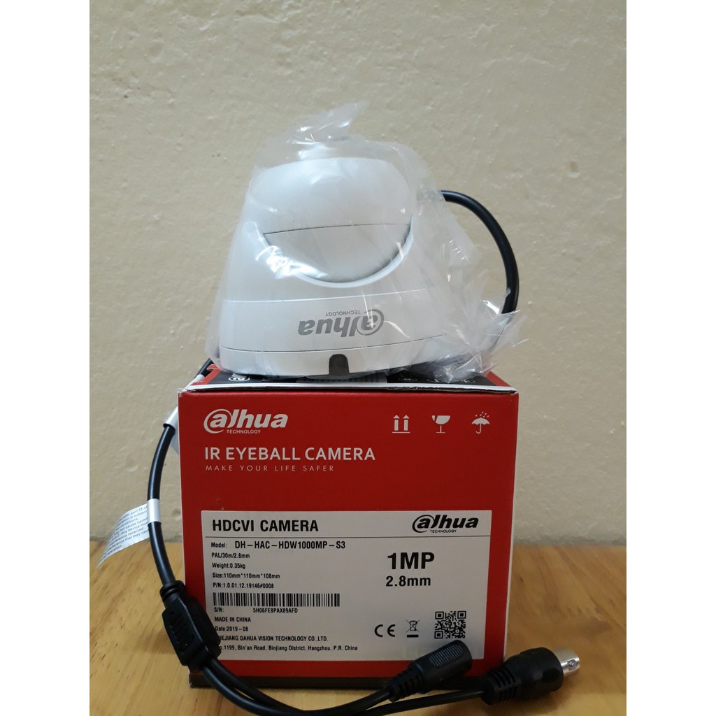 Camera Dahua 1 Mp DH-HAC-HDW1000MP-S3 - Dome Bán Cầu Trong Nhà - Hàng chính hãng 100%. | BigBuy360 - bigbuy360.vn