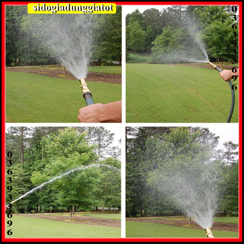 Đầu Vòi Tăng Áp Đa Năng Bằng Đồng, Tưới Cây, Rửa Xe Cực Mạnh