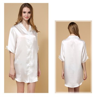 Đầm ngủ sơ mi trắng gợi cảm TK73