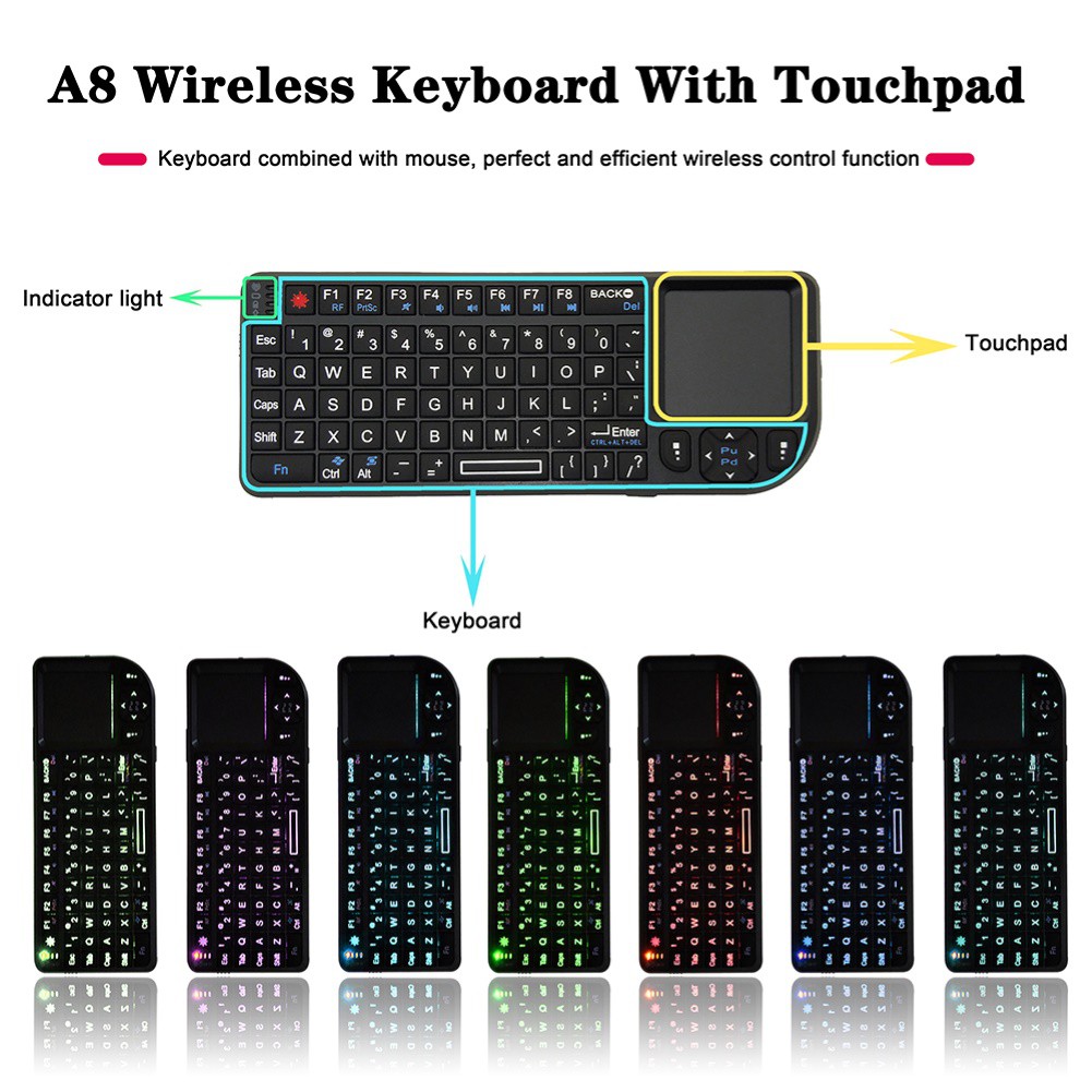 Bàn Phím Hel + A8 2.4ghz Cho Tv Box