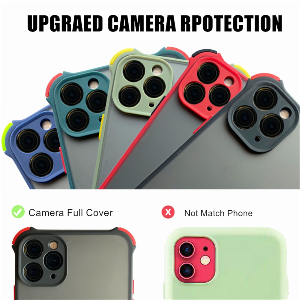 Ốp Điện Thoại PC Cứng Trong Suốt Chống Sốc Mặt Nhám Cho OPPO Realme 5 5s 5i 6i 6 Pro Realme C2 C3 C11 C12 X2 Pro XT